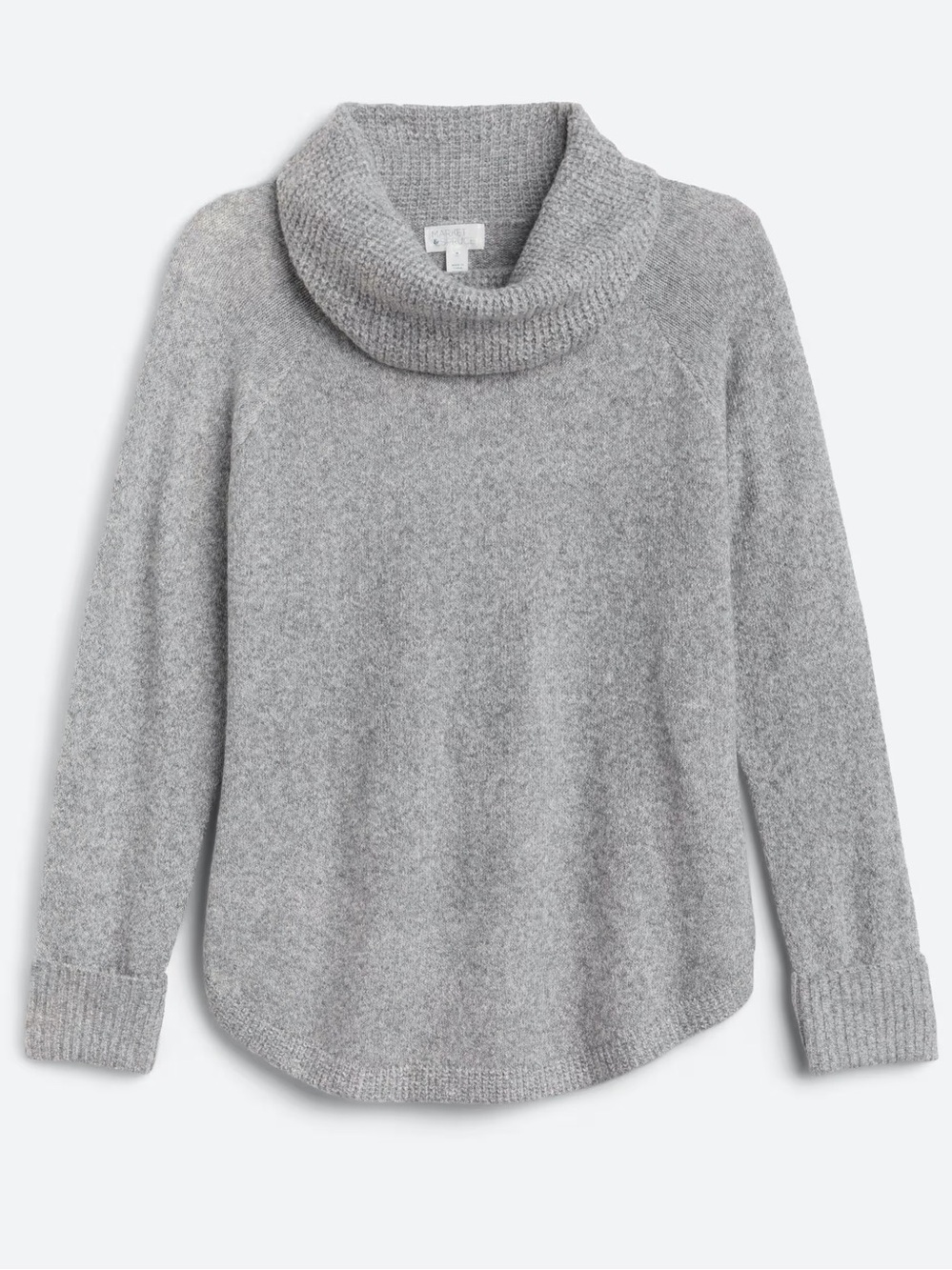 Market & Spruce Breckenridge Waffle Cowl Neck Sweater Gray Sz Medium Stitch Fix
